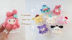 crochet sanrio octopus and other cute little animals