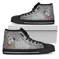 Her Tramp His Lady Sneakers Couple High Top Shoes Gift-Gear Wanta Bunny Sneakers, Sneaker Gift Ideas, Shoes Design, High Top Vans, Black High Tops, Mens High Tops, Long Walks, Shoe Gifts, Boots And Sneakers