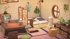 모동숲 인테리어 Japanese Bedrooms, Japanese Home Interior, Happy Home Paradise, Japanese Bedroom, Japanese Style House, Animal Crossing Villagers