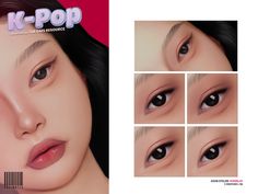 the front cover of k - pop magazine features an image of a woman's face