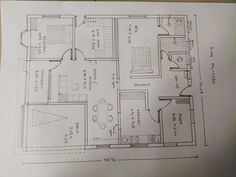 a drawing of a floor plan for a house