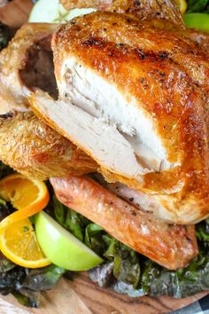 a close up of a plate of food with meat and vegetables