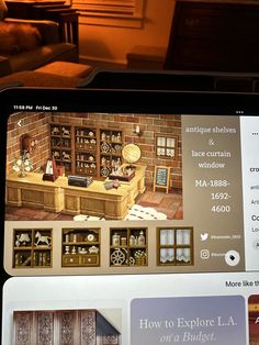 a computer screen showing an image of a room with furniture and other items on it