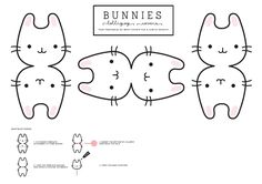 the bunnies pattern is designed to look like cats