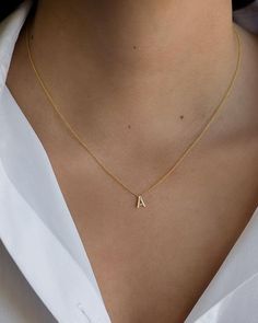 Minimalist Yellow Gold Initial Pendant Necklace, Simple 14k Gold Initial Pendant Necklace, Dainty Yellow Gold Initial Pendant Necklace, Simple Yellow Gold Initial Pendant Necklace, Dainty Tan Necklace For Everyday, Minimalist 14k Gold Initial Pendant Necklace, Minimalist Yellow Gold Initial Necklace With Delicate Chain, Simple 14k Gold Initial Pendant Necklaces, Delicate Gold Initial Necklace In 14k Gold