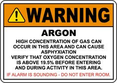 warning sign about an argon