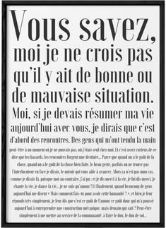 an advertisement for the french newspaper's website, vous savez moie ne crois pas quii et de bone on de mavrise station