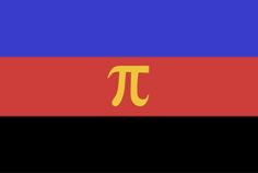 an image of the flag of the state of pi on a blue, red and black background