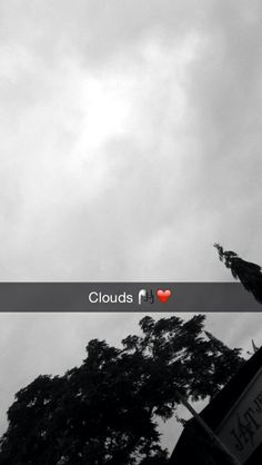 an airplane flying in the sky with clouds and trees behind it on a cloudy day