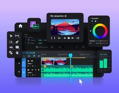 an image of various audio recorders with different colors and shapes on them, including the sound board