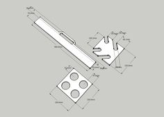 the diagram shows how to cut out an object with two holes and one hole in it