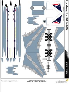 an airplane cut out from paper is shown