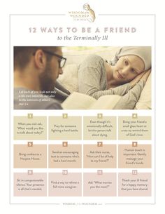 When a person is terminally ill, it becomes especially important for friends and family to be present with them. Quotes For Terminally Ill Friends, Terminally Ill Quotes Inspiration, Terminally Ill Quotes, Gifts For Terminally Ill People, Elderly Health, Memory Issues, Praying For Someone, Being A Friend, Caregiver Resources