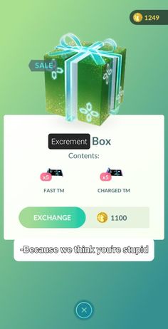 an image of a gift box on the app store's mobile page, with text below it