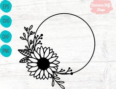 sunflower svg cut file