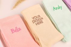 Neutral sock size Looking for a special personalized or customized gift for a friend that has been proven to make her smile? Don't hesitate, our classic embroidered neutral socks can be customized with embroidered names or initials in any color. Whether as a gift or a personal treat, it is sure to leave a deep impression on people. All of our socks are produced in our UK studio and will only be customized when you place an order. It has never been mass-produced before. We can embroider the text Embroidered Names, Neutral Socks, Text Logos, Embroidered Socks, Bachelor Party Gifts, Make Her Smile, Text Logo, Cotton Socks, Bachelor Party