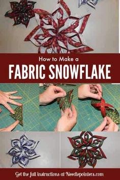 how to make a fabric snowflake