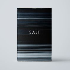 a black and white book with the word salt printed on it's front cover