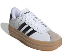 adidas VL Court Bold Platform Sneaker - Women's Adidas Platform Sneakers Outfit, Platform Adidas, Adidas Platform Sneakers, Platform Sneakers Outfit, Adidas Vl Court, Pretty Sneakers, Bold Shoes, Shoe Inspo, Slouched Boots