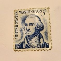 a stamp with the image of george washington on it