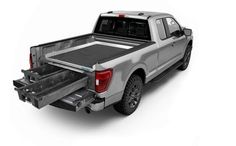 the truck bed is open and ready to be used for hauling items or other things