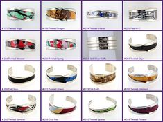 many different types of bracelets are shown