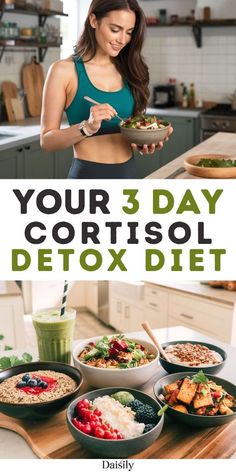 Do you want to lower your cortisol levels, get your adrenals in balance and looking for natural ways you can do it with food? We've shared all of the cortisol lowering foods you need to know to reduce cortisol levels and a 3 day cortisol diet to stop that cortisol belly! Save this pin to come back to when your body needs a cortisol reset! Foods To Reset Your Gut, High Cortisol Foods, How To Reset Your Cortisol Levels, Stretches To Lower Cortisol, Cortisol Lowering Recipes, How To Lower Cortisol Levels Diet, Herbs For High Cortisol, Diet For High Cortisol, Cortisol Balancing Diet