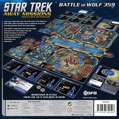 the star trek board game is shown