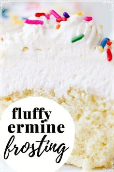 This perfect ermine frosting recipe uses a cooked flour base, which makes it light and airy like whipped cream but incredibly stable! Fluffy White Frosting, Ermine Frosting, Frosting Recipes Easy, Icing Frosting, Brownie Toppings, White Frosting, Frosting Recipe, Cake Fillings, A Piece Of Cake