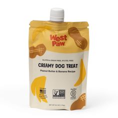 west paw creamy dog treat with peanut butter and banana