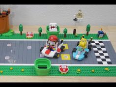 the lego mario kart race set is ready to be played