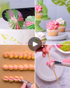 a video showing how to decorate cupcakes with icing