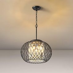 a light fixture hanging from the ceiling