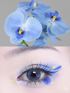 Anime Eye Makeup, Flower Makeup, Anime Makeup, Cute Eye Makeup, Douyin Makeup, Ethereal Makeup, Unique Makeup, Eye Makeup Designs, Makeup Eye Looks