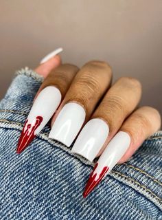 Ongles Goth, Vampire Nails, Horror Nails, Nail Art Halloween, Easy Nails, Goth Nails, Her Nails, Dope Nail Designs, Halloween Nail Designs