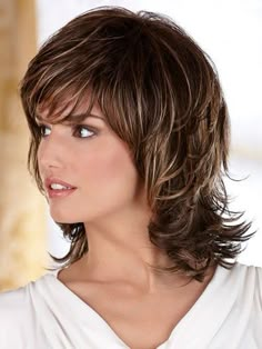 DANIELLE by Henry Margu on Sale | Buy Online, Wigs Ship Fast | Shoulder-length shag from Henry Margu, perfect if this length works for you. A tad of lift in the crown area Medium Shag Hairstyles, Natural Hairstyles, Great Hair, Layered Hair