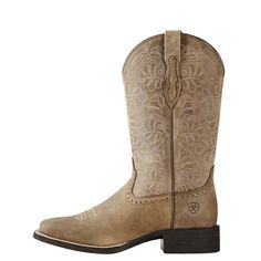 Sleek and stylish boots with traditional Western stitching, plus comfort technology for a supportive fit and top performance. Full-grain leather foot and upper Two-row stitch patternDuratread™ outsole4LR™ footed support and cushioning11 shaft; 1.375 heelRound Up Remuda Western Boot | Women's Round Up Remuda Western Boots in Brown Bomber Leather, Size: 12 B / Medium by Ariat Western Boots Women, The Arena, Stylish Boots, Western Boot, Round Up, Western Wear, Western Boots, Full Grain Leather, Workout Shirts