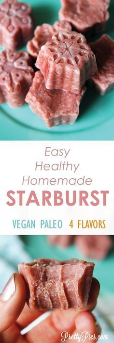 easy healthy homemade starburst recipe made with vegan palen and 4 flavors