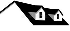 a house with three windows on the roof royalty illustration