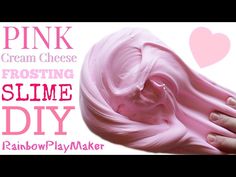 pink cream cheese frosting slime diy for the rainbow playmaker video game