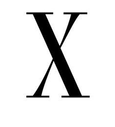 the letter x is made up of two black letters, one with an x on it