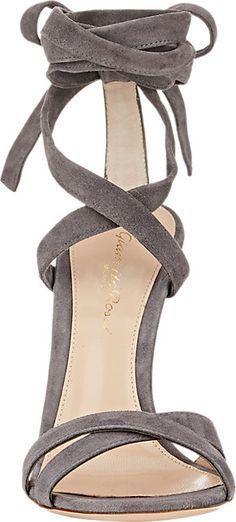 Gray High Heel www.ScarlettAvery.com Gray Sandals, Lucite Heels, Leather Sole Shoes, Tie Sandals, Grey Sandals, Ankle Tie Sandals, Ankle Strap Sandals Heels, Gray Shoes, Ankle Strap High Heels