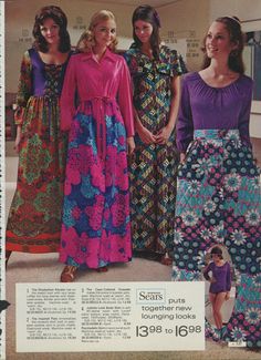 1972 Clothing Ads, Historical Eras, Sears Catalog, Women Dress Online, 60s And 70s Fashion, 70s Women