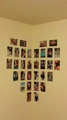 a room with many pictures on the wall