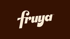 fruya logo on a brown background