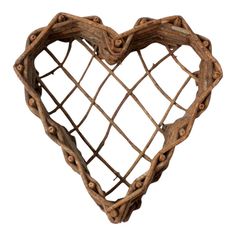 a heart shaped object made out of branches