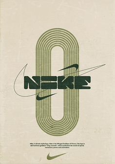 an old nike ad with the number nine on it's back side and green lettering