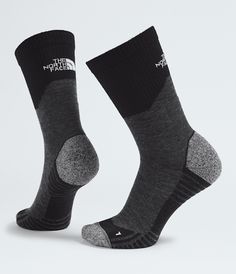 Designed for long days on the trail, the Hiking Crew Socks are made from a soft Merino wool blend. They feature both heel and toe cushioning, as well as a padded sole, for comfort and performance mile after mile. Shop All Hiking [North Face, Northface, thenorthface, the northface, TNF, tnf] Winter Socks For Outdoor Activities, Black Winter Socks For Outdoor Activities, Functional Black Socks For Outdoor, Functional Winter Hiking Socks, Durable Black Socks For Outdoor Activities, Anti-odor Winter Socks For Outdoor Activities, Winter Anti-odor Socks For Outdoor Activities, Anti-odor Socks For Winter Outdoor Activities, Black Breathable Hiking Socks