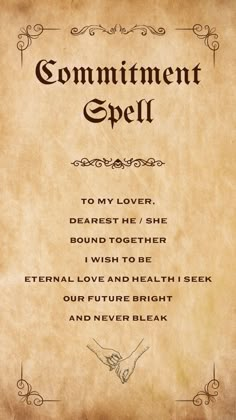 Are you seeking to nurture a deep and committed relationship with the one you desire? Allow the mystical energies to align in your favor and amplify the commitment in their heart through this empowering commitment spell. It strengthens love and dedication, directing them towards you, fueling a desire for a long-lasting relationship. Relationship Spells, Commitment Spell, Obsession Spells, Spell Chants, Confidence Spell Chant, Witchcraft Rituals, Satanic Spells Black Magic, Wicca Love Spell, Attraction Spell Candle