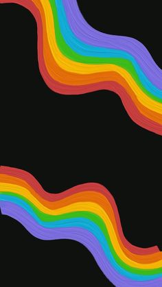 an abstract rainbow wave on a black background